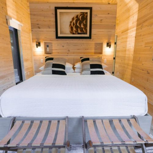 Each Rest & Refresh features a King Bed and a private bathroom.