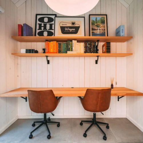 Private area for remote work, reading and relaxing.