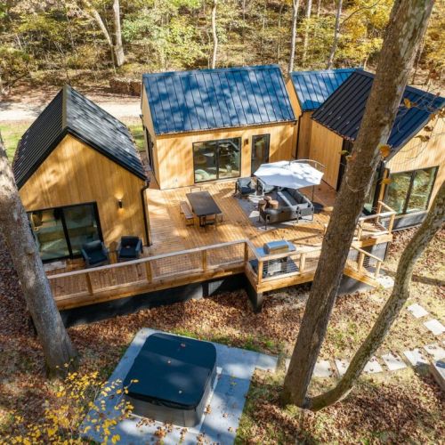 Welcome to Villa Creek your Deconstructed Villa, Featuring Eat & Play, Rest & Refresh 1 and 2 and The Studio!  Hot Tub and Fire Pit area overlooking our seasonal creek.